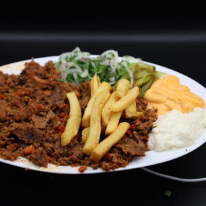 Meat shawarma plate